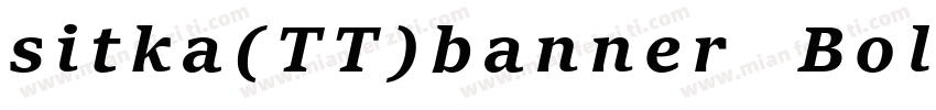 sitka(TT)banner Bold字体转换
